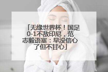 无缘世界杯！国足0-1不敌印尼，范志毅语塞：早没信心了但不甘心