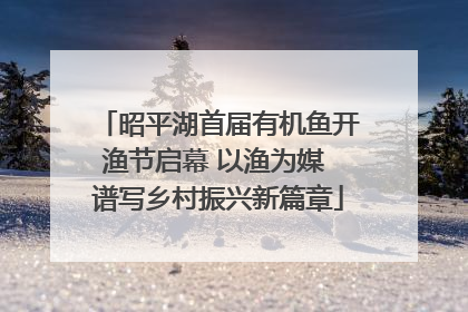 昭平湖首届有机鱼开渔节启幕 以渔为媒 谱写乡村振兴新篇章