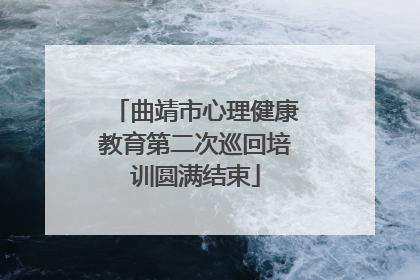 曲靖市心理健康教育第二次巡回培训圆满结束