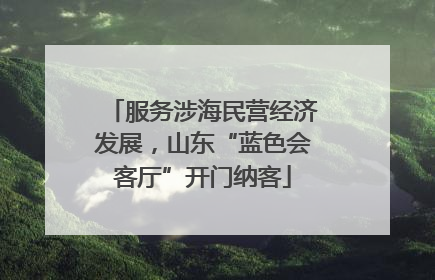 服务涉海民营经济发展，山东“蓝色会客厅”开门纳客