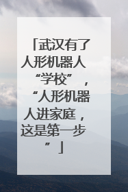 武汉有了人形机器人“学校”，“人形机器人进家庭，这是第一步”