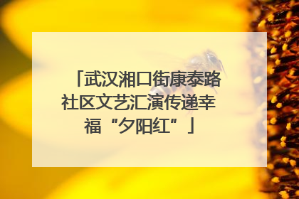 武汉湘口街康泰路社区文艺汇演传递幸福“夕阳红”