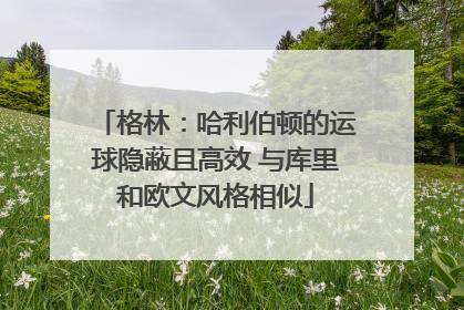 格林：哈利伯顿的运球隐蔽且高效 与库里和欧文风格相似
