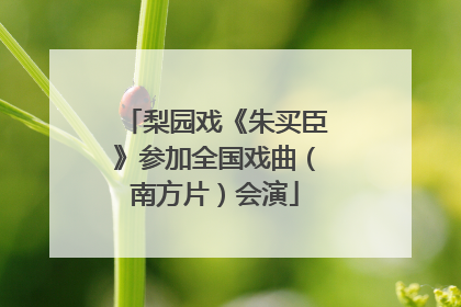 梨园戏《朱买臣》参加全国戏曲（南方片）会演