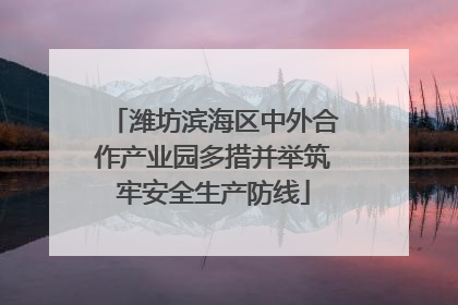 潍坊滨海区中外合作产业园多措并举筑牢安全生产防线