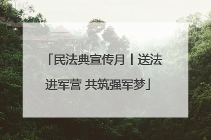民法典宣传月丨送法进军营 共筑强军梦