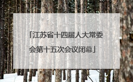 江苏省十四届人大常委会第十五次会议闭幕