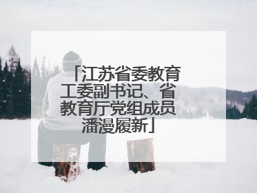 江苏省委教育工委副书记、省教育厅党组成员潘漫履新