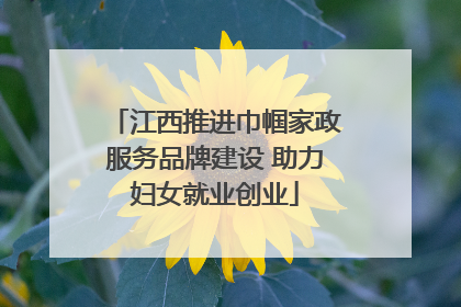江西推进巾帼家政服务品牌建设 助力妇女就业创业