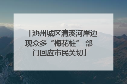 池州城区清溪河岸边现众多“梅花桩” 部门回应市民关切