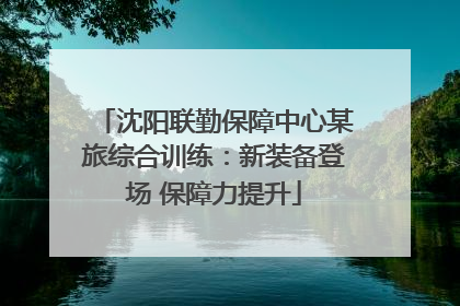 沈阳联勤保障中心某旅综合训练：新装备登场 保障力提升