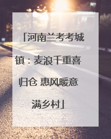 河南兰考考城镇：麦浪千重喜归仓 惠风暖意满乡村