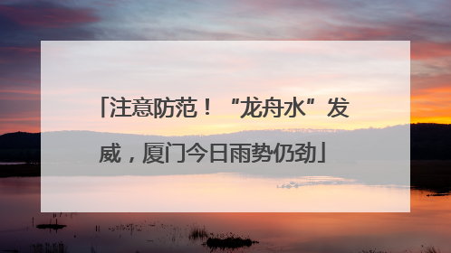 注意防范！“龙舟水”发威，厦门今日雨势仍劲