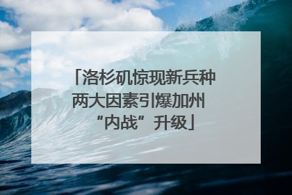 洛杉矶惊现新兵种 两大因素引爆加州“内战”升级