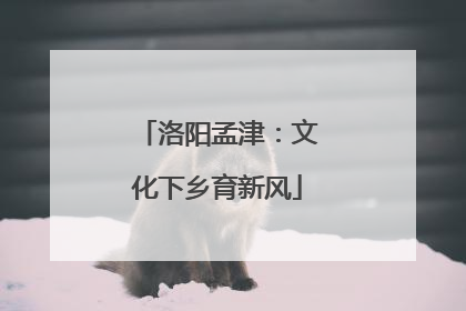 洛阳孟津：文化下乡育新风