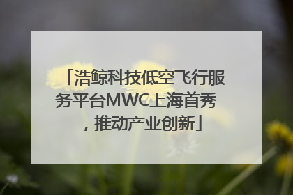 浩鲸科技低空飞行服务平台MWC上海首秀，推动产业创新