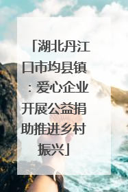 湖北丹江口市均县镇：爱心企业开展公益捐助推进乡村振兴
