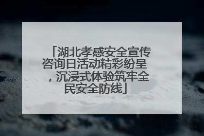 湖北孝感安全宣传咨询日活动精彩纷呈，沉浸式体验筑牢全民安全防线