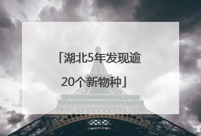 湖北5年发现逾20个新物种
