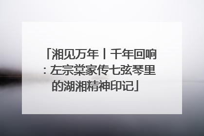 湘见万年丨千年回响：左宗棠家传七弦琴里的湖湘精神印记