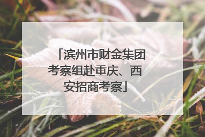 滨州市财金集团考察组赴重庆、西安招商考察