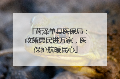 菏泽单县医保局：政策惠民进万家，医保护航暖民心