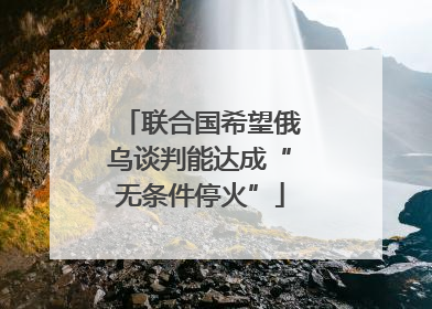 联合国希望俄乌谈判能达成“无条件停火”