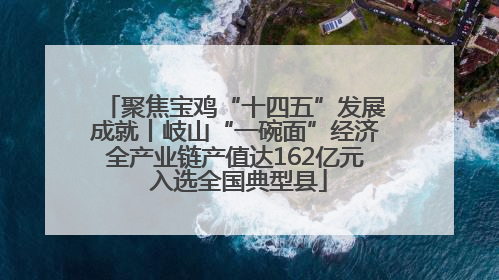 聚焦宝鸡“十四五”发展成就丨岐山“一碗面”经济全产业链产值达162亿元 入选全国典型县