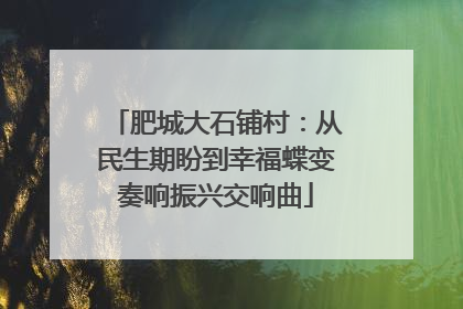 肥城大石铺村：从民生期盼到幸福蝶变奏响振兴交响曲