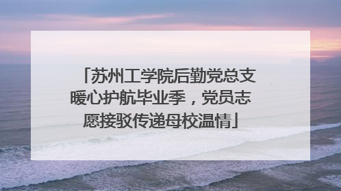 苏州工学院后勤党总支暖心护航毕业季，党员志愿接驳传递母校温情
