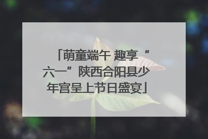 萌童端午 趣享“六一”陕西合阳县少年宫呈上节日盛宴