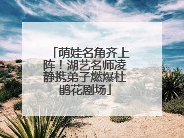 萌娃名角齐上阵！湖艺名师凌静携弟子燃爆杜鹃花剧场
