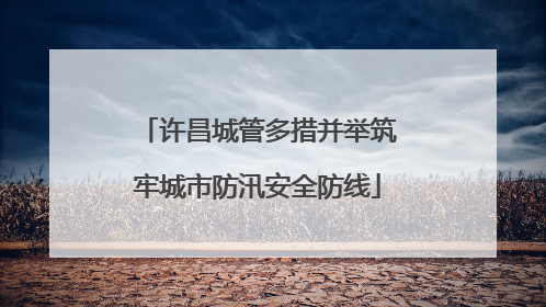 许昌城管多措并举筑牢城市防汛安全防线
