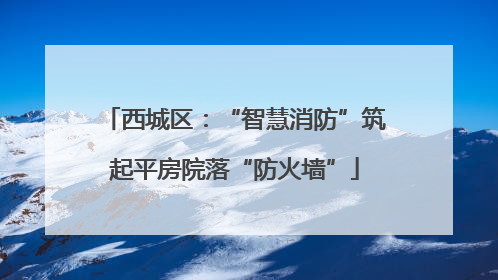 西城区：“智慧消防”筑起平房院落“防火墙”