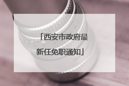 西安市政府最新任免职通知