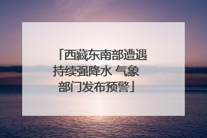 西藏东南部遭遇持续强降水 气象部门发布预警