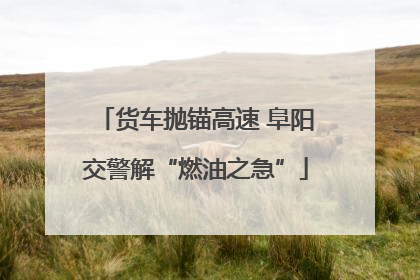 货车抛锚高速 阜阳交警解“燃油之急”