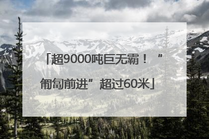 超9000吨巨无霸！“匍匐前进”超过60米