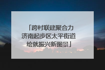 跨村联建聚合力 济南起步区太平街道绘就振兴新图景
