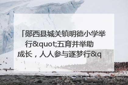 郧西县城关镇明德小学举行"五育并举助成长，人人参与逐梦行"庆六一活动