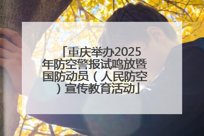 重庆举办2025年防空警报试鸣放暨国防动员（人民防空）宣传教育活动