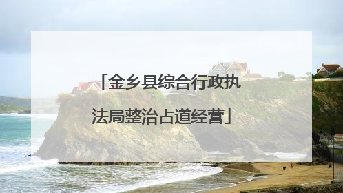 金乡县综合行政执法局整治占道经营