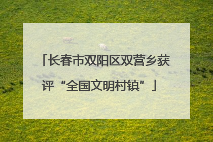 长春市双阳区双营乡获评“全国文明村镇”