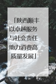 陕西顺丰以卓越服务与社会责任助力消费高质量发展