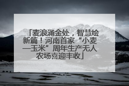 麦浪涌金处，智慧绘新篇！河南首家“小麦—玉米”周年生产无人农场喜迎丰收