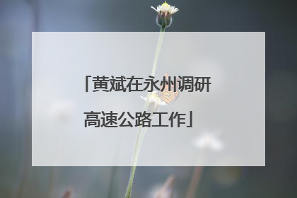黄斌在永州调研高速公路工作