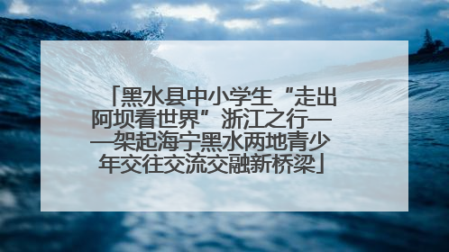 黑水县中小学生“走出阿坝看世界”浙江之行——架起海宁黑水两地青少年交往交流交融新桥梁