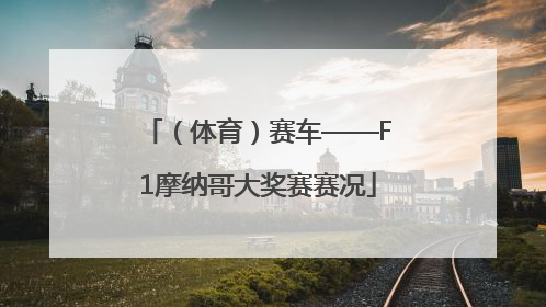 （体育）赛车——F1摩纳哥大奖赛赛况