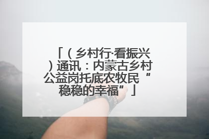 （乡村行·看振兴）通讯：内蒙古乡村公益岗托底农牧民“稳稳的幸福”