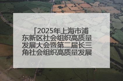 2025年上海市浦东新区社会组织高质量发展大会暨第二届长三角社会组织高质量发展峰会成功举办